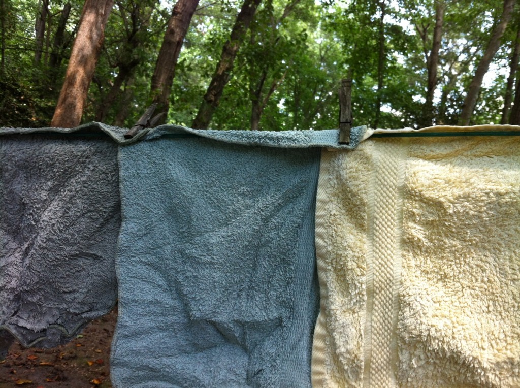 Green Laundry © 2012 NATE METZ digital photograph green cleaning air dry laundry line dry towels